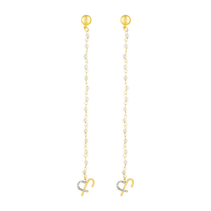 Evania Monogram Gold Earring