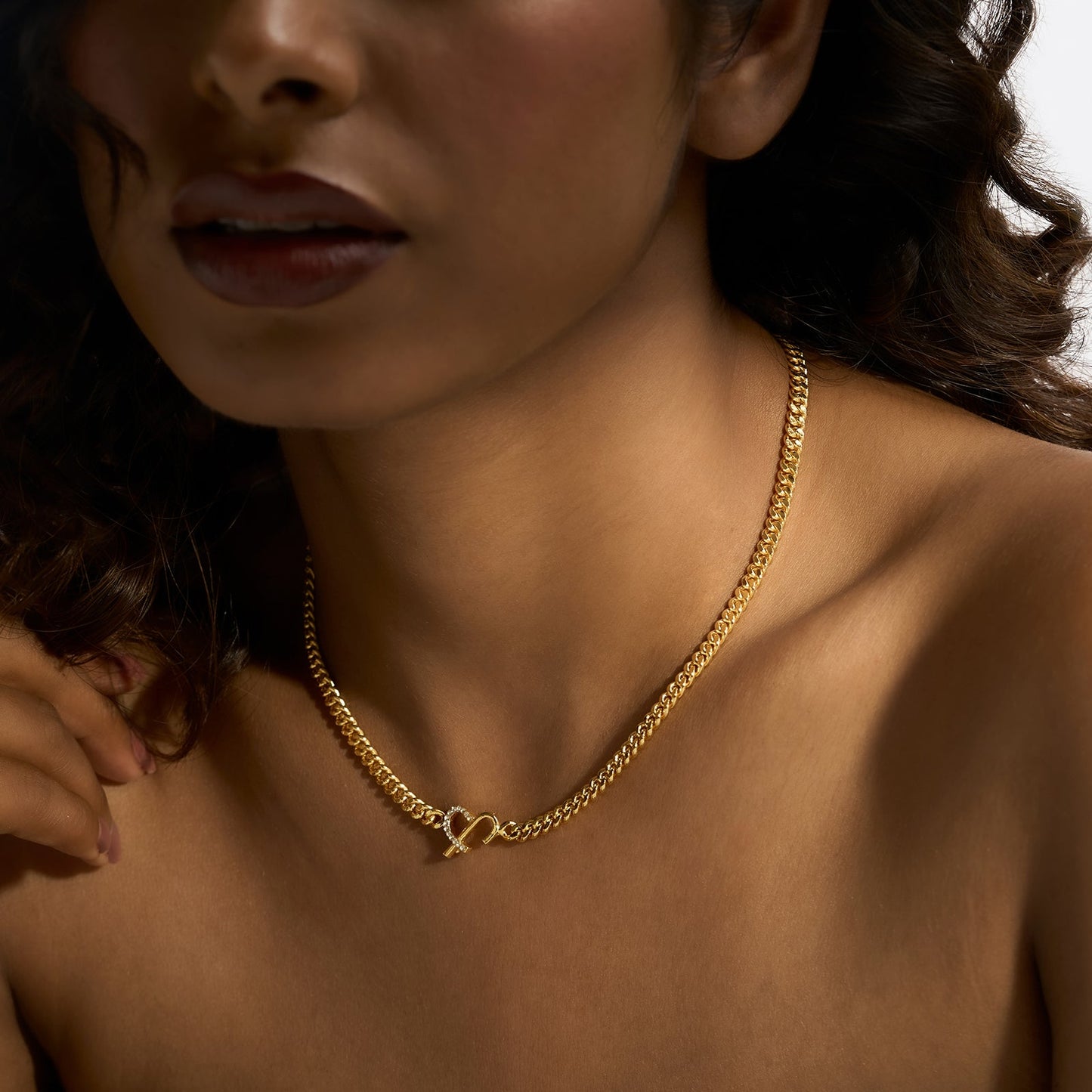 Aureia Monogram Gold Necklace