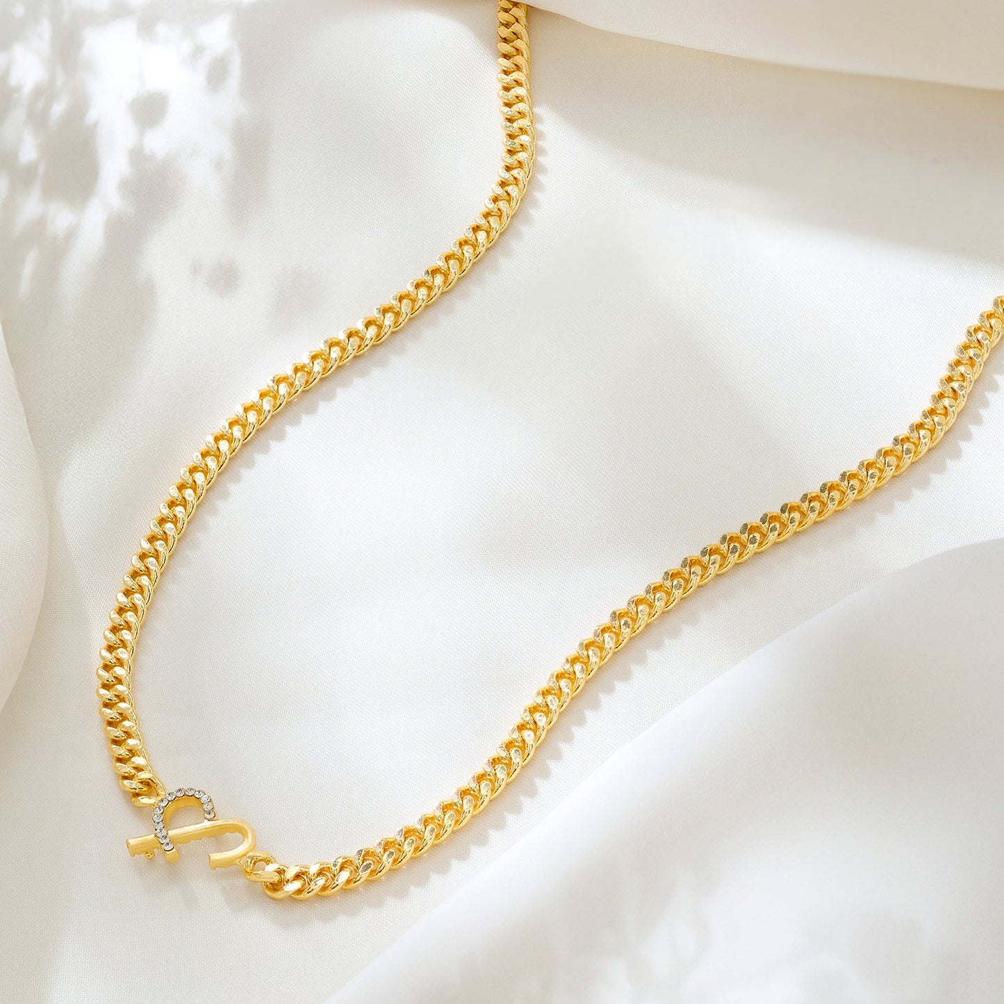 Aureia Monogram Gold Necklace