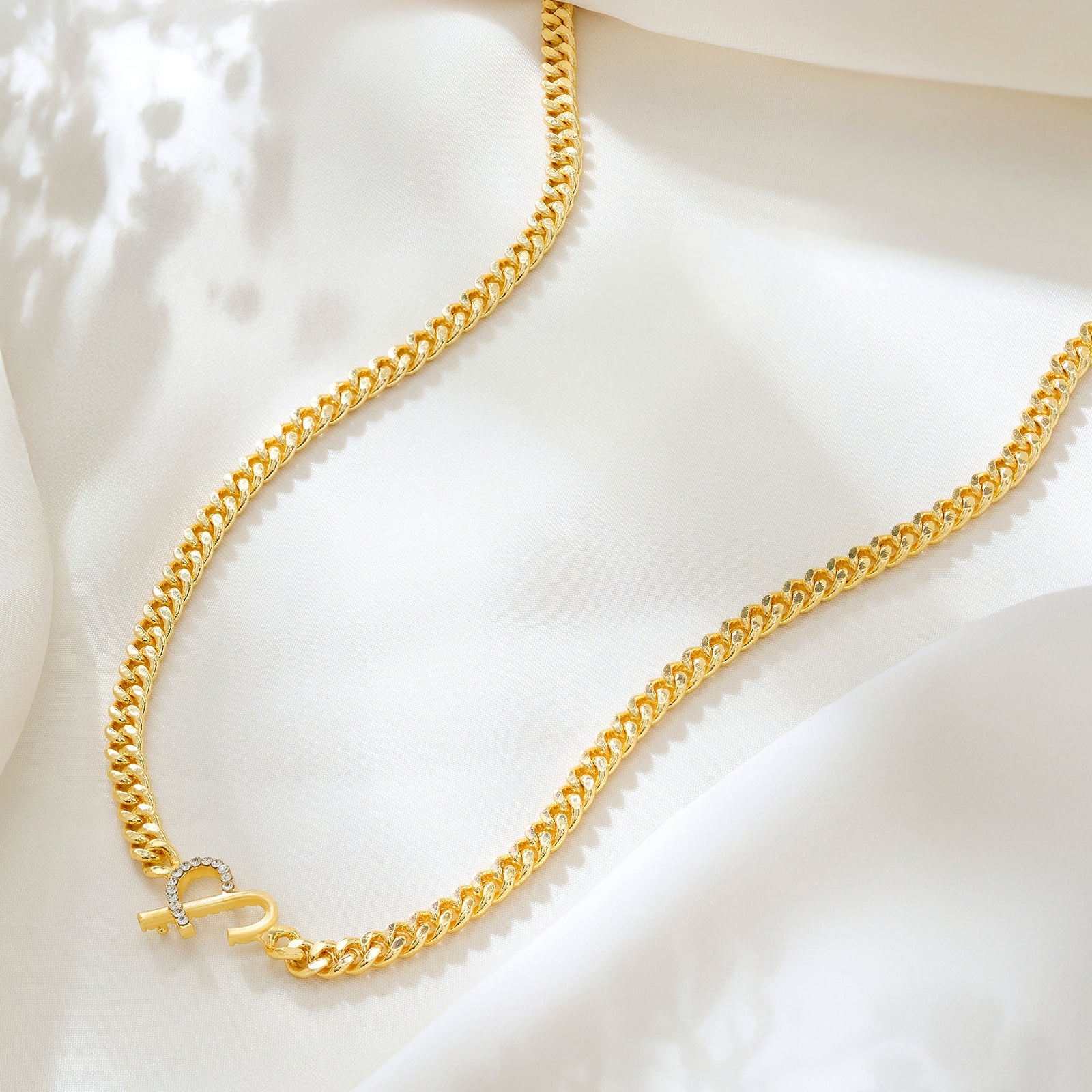 Aureia Monogram Gold Necklace