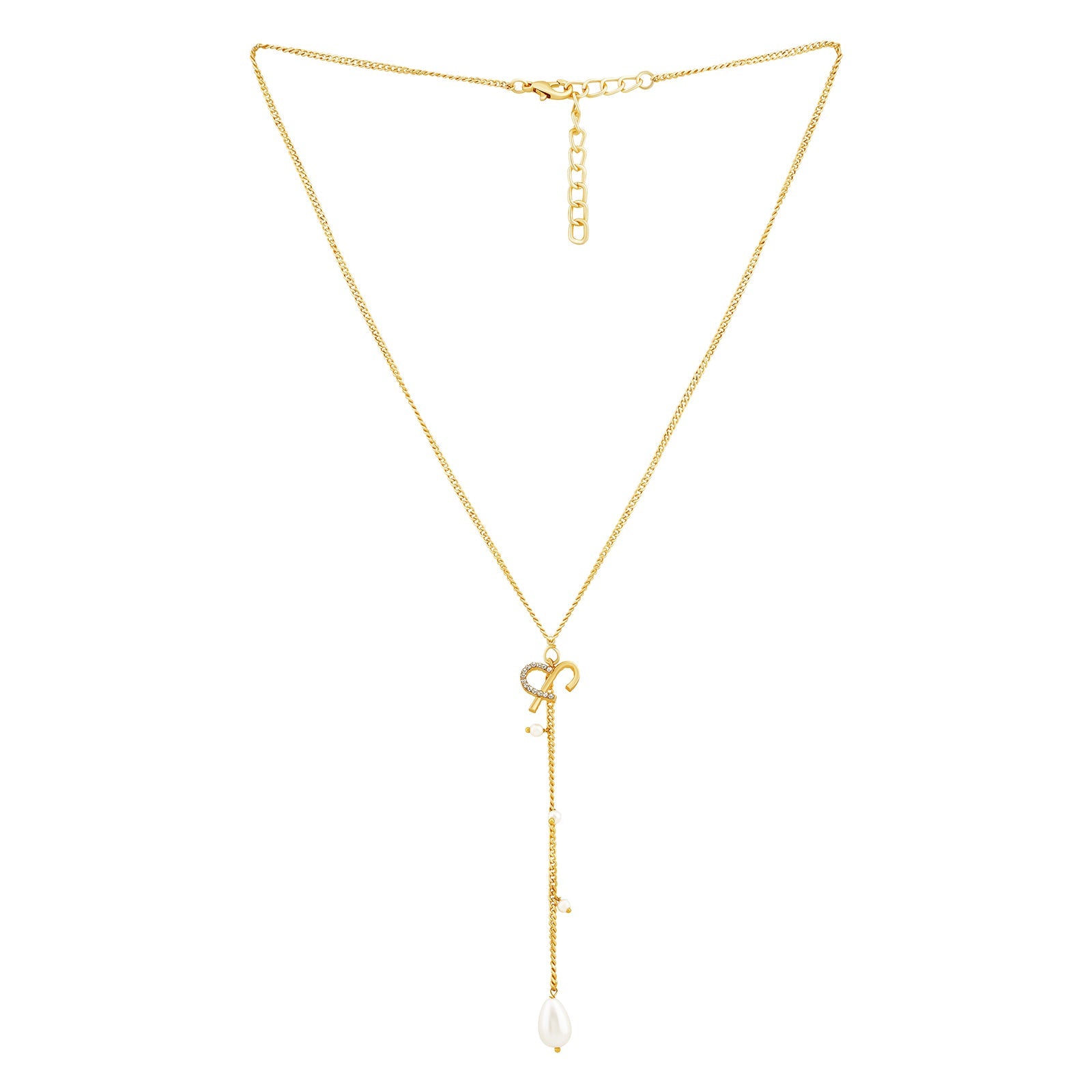 Helia Monogram Gold Necklace