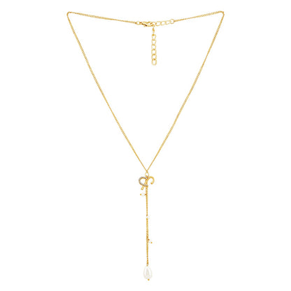 Helia Monogram Gold Necklace