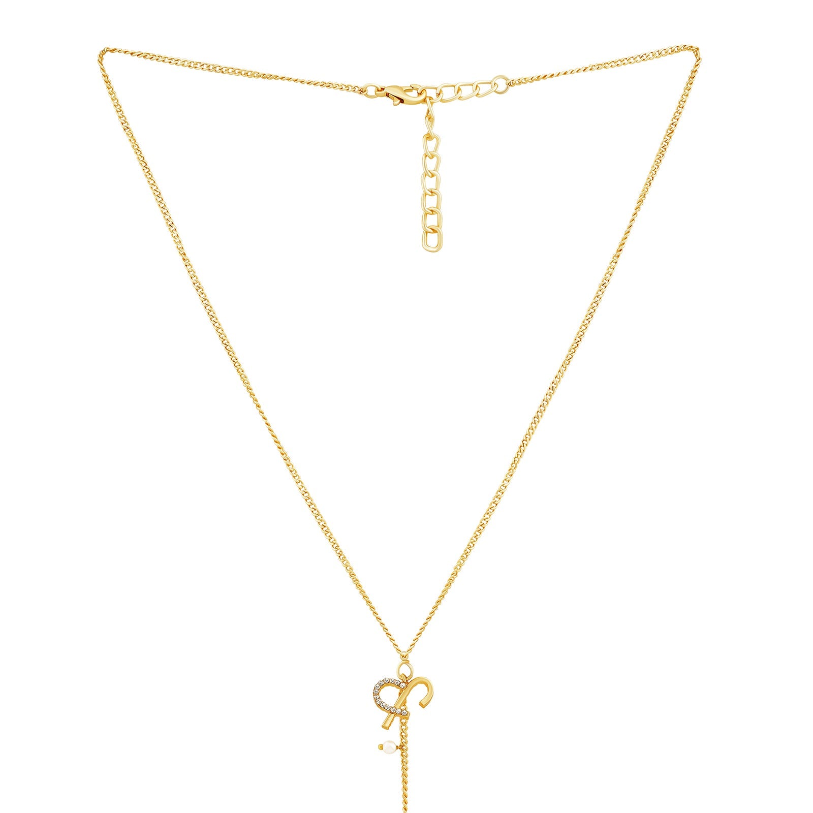 Helia Monogram Gold Necklace