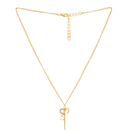 Helia Monogram Gold Necklace