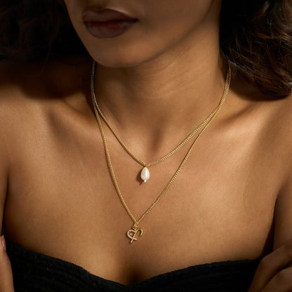 Aetheria Monogram Gold Necklace