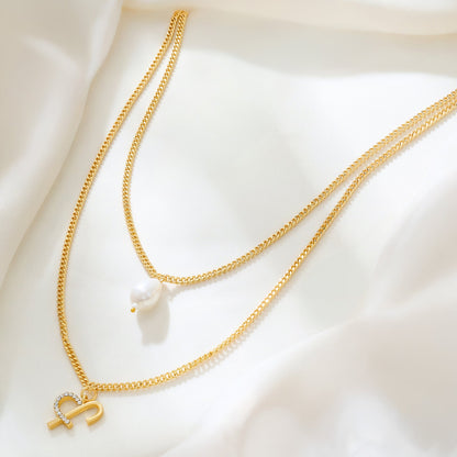 Aetheria Monogram Gold Necklace