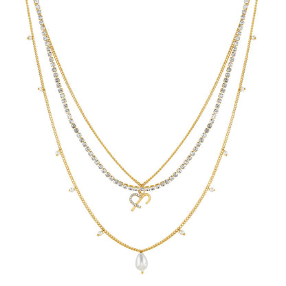 Eva Monogram Gold Necklace