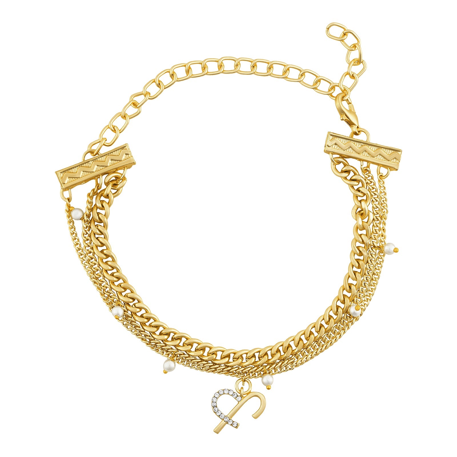 Astraia Monogram Gold Bracelet