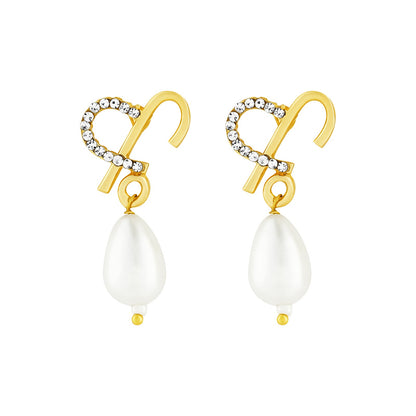 Celena Monogram Gold Earring