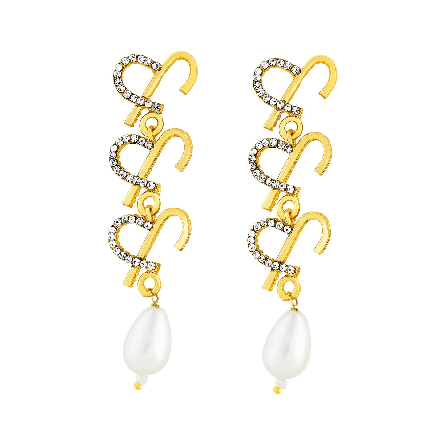 Aria Monogram Gold Earring