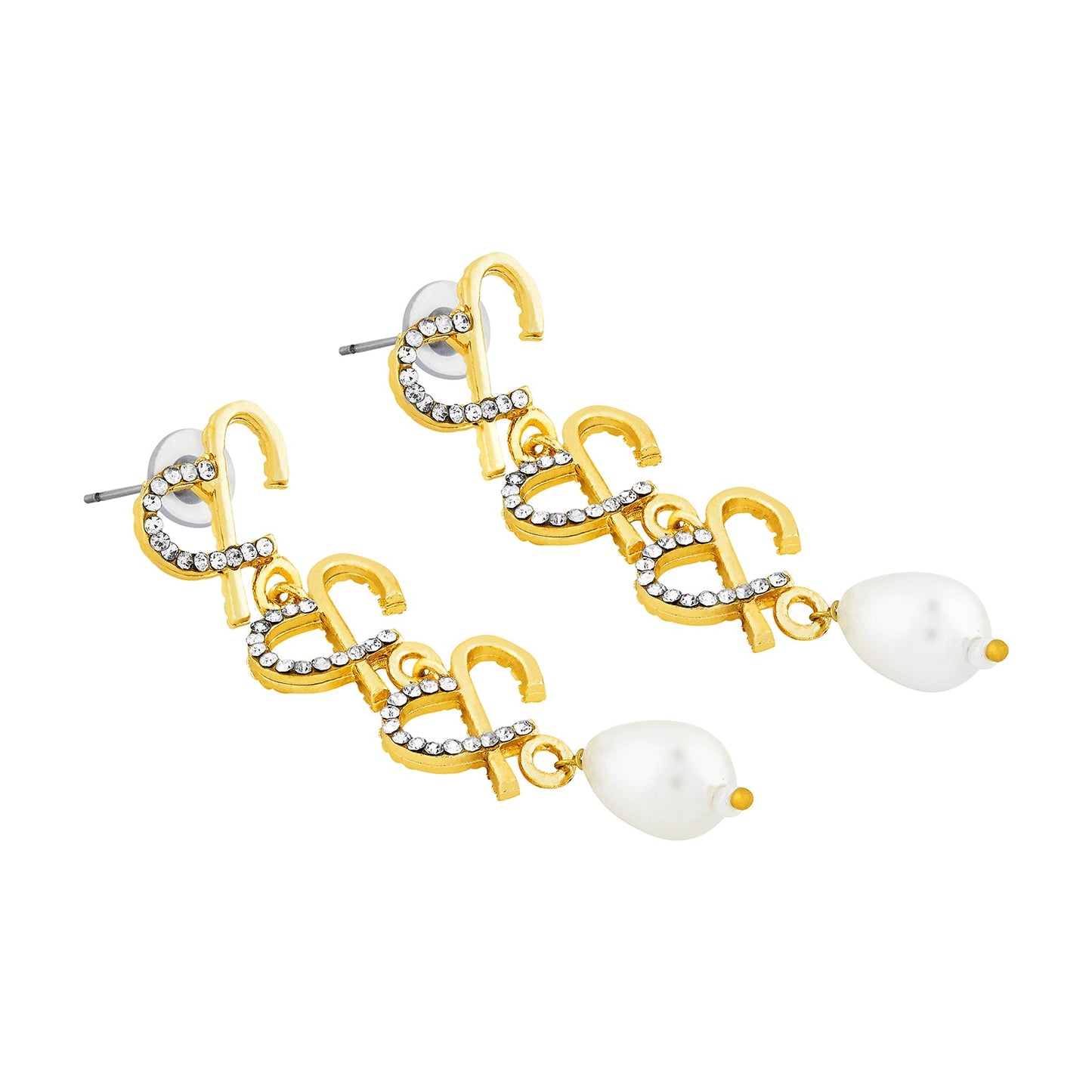 Aria Monogram Gold Earring