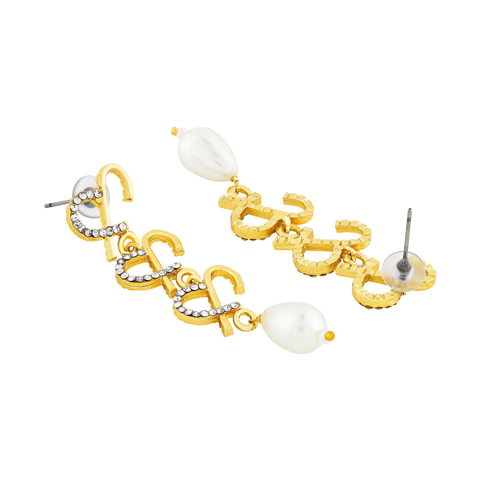 Aria Monogram Gold Earring