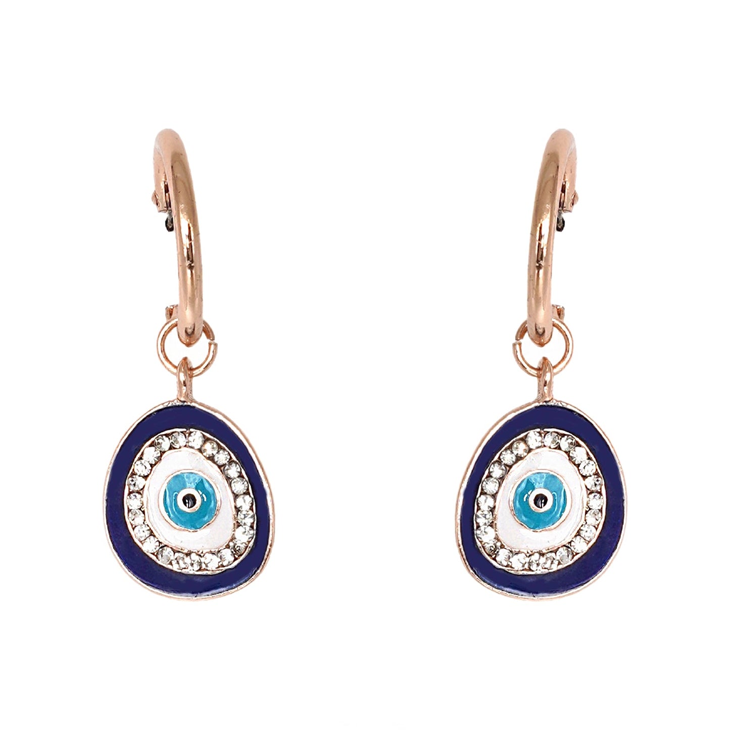 Good Luck Evil Eye Hoop Earrings