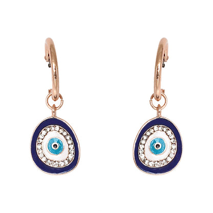 Good Luck Evil Eye Hoop Earrings