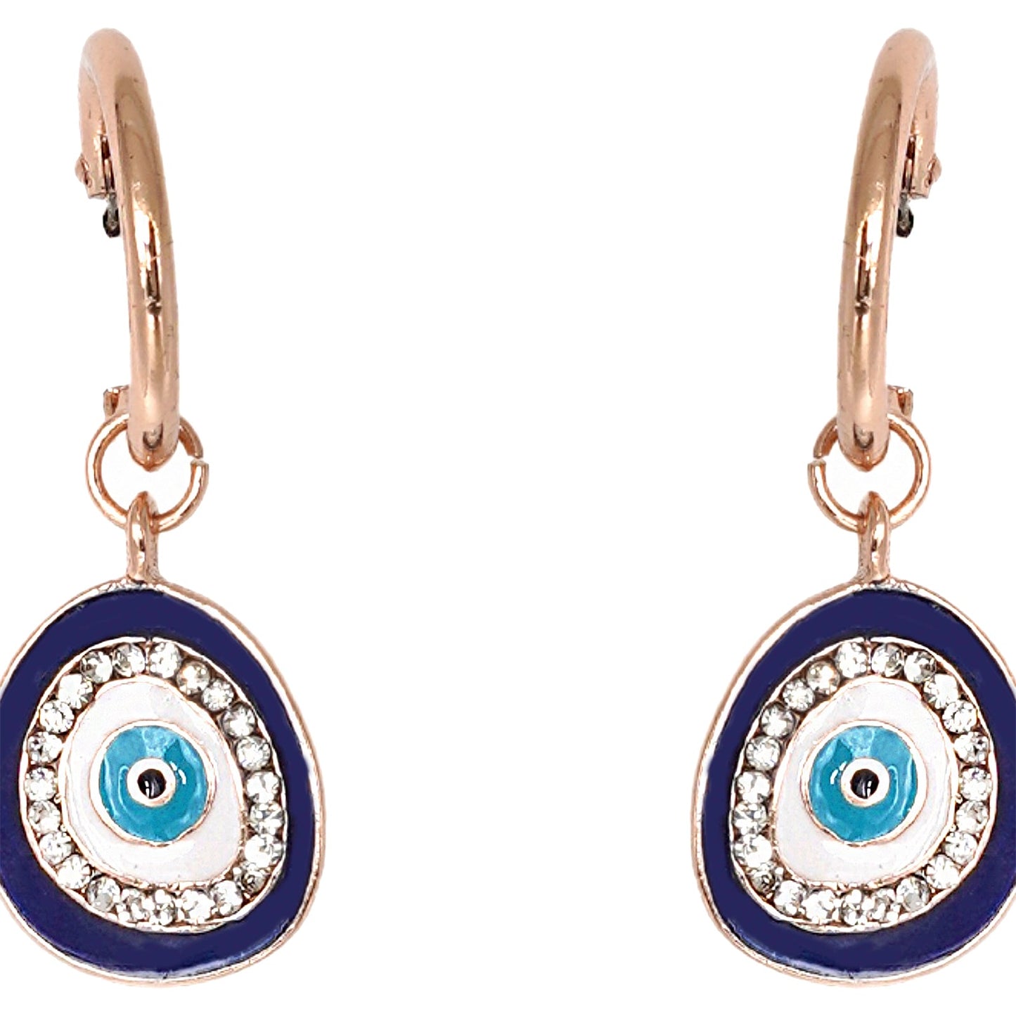 Good Luck Evil Eye Hoop Earrings