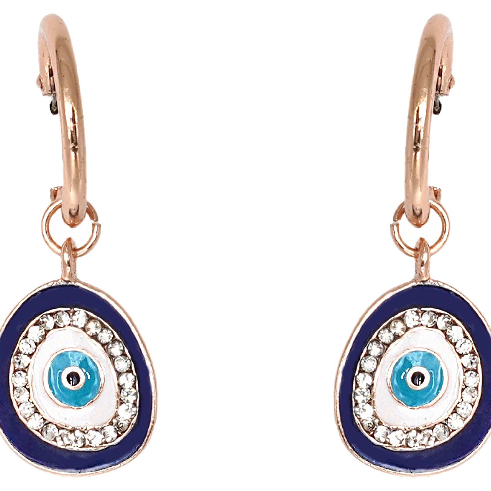 Good Luck Evil Eye Hoop Earrings