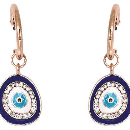 Good Luck Evil Eye Hoop Earrings
