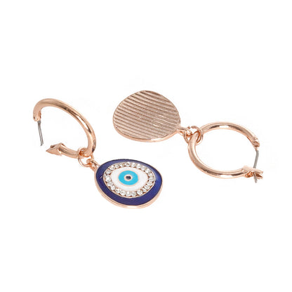 Good Luck Evil Eye Hoop Earrings