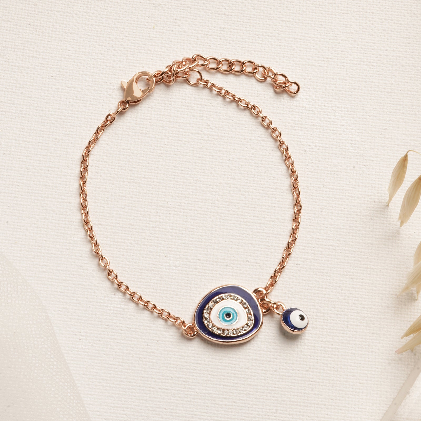 Minimalist Blue Evil Eye Bracelet