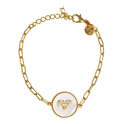 18K Gold Plated Aries Zodiac Bracelet