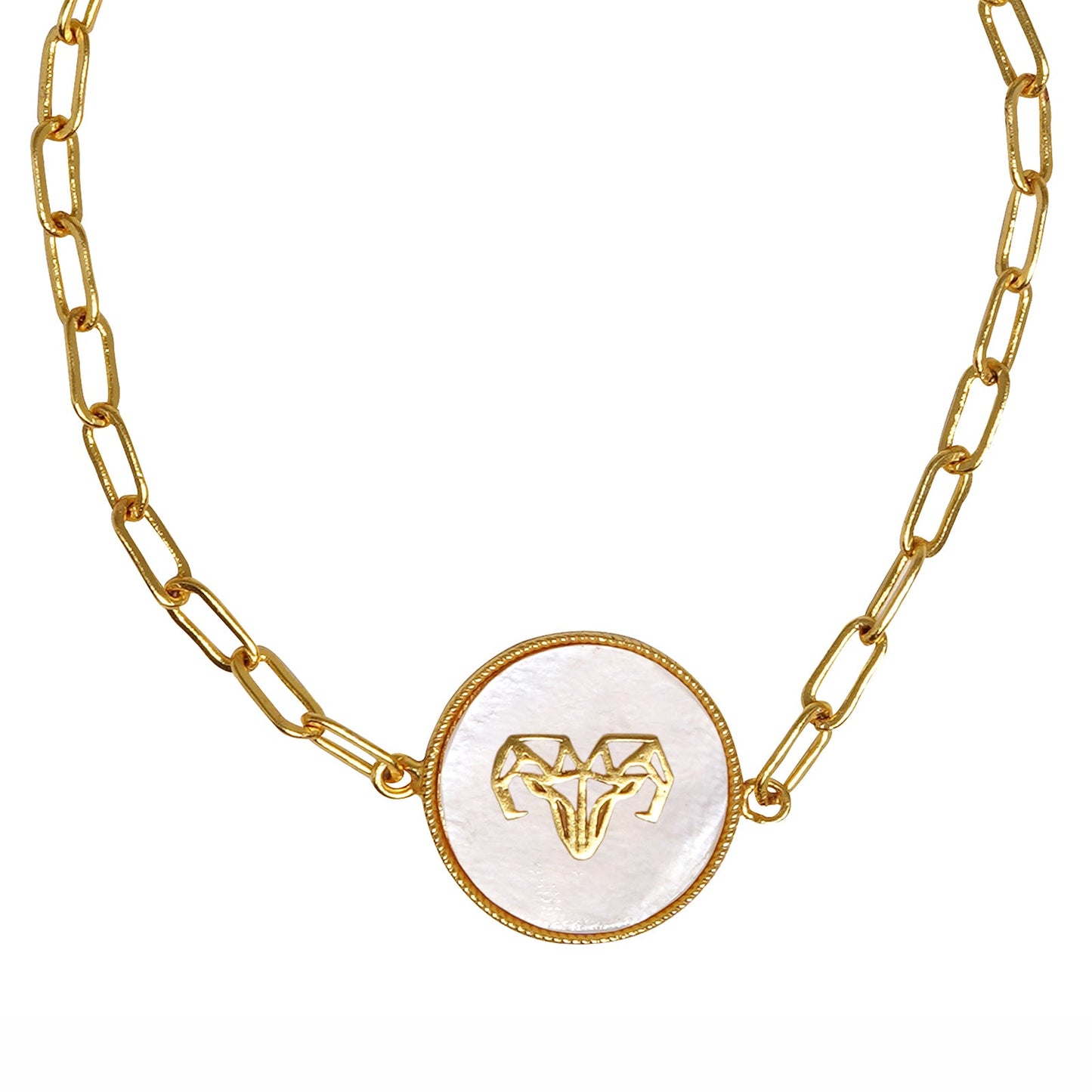 18K Gold Plated Aries Zodiac Bracelet