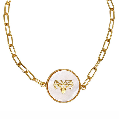 18K Gold Plated Aries Zodiac Bracelet