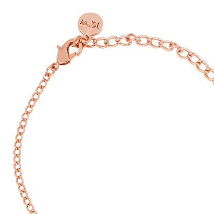 Rhinestone Heart Rose Gold Bracelet Charm