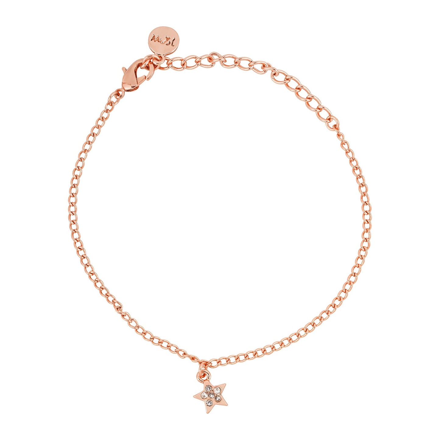 Astral Rhinestone Rose Gold Bracelet Charm