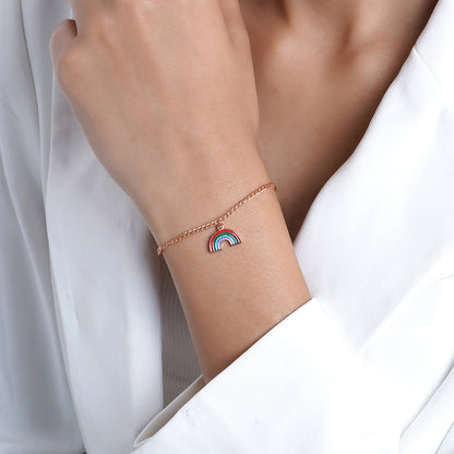 Rainbow Dreams Rose Gold Bracelet Charm