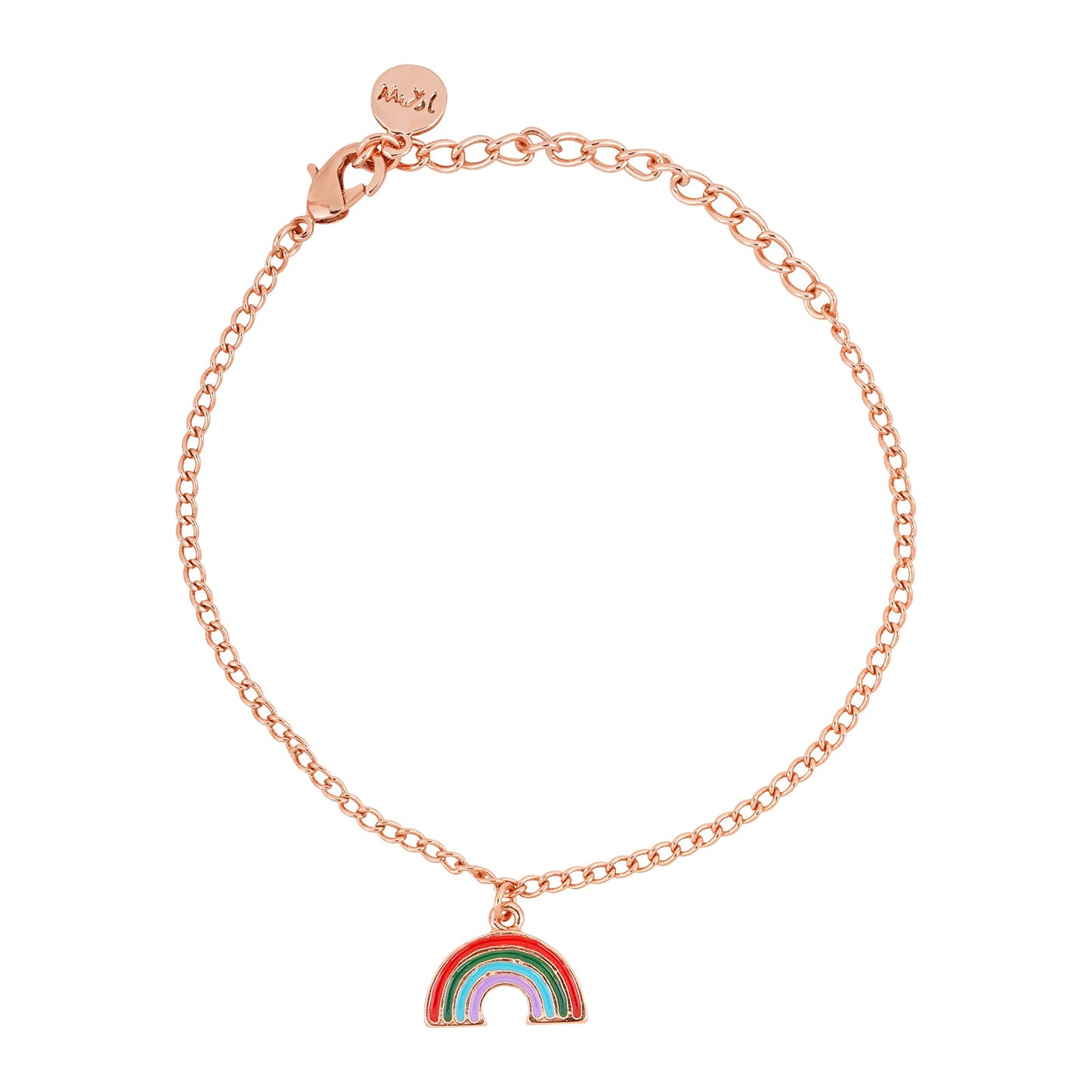 Rainbow Dreams Rose Gold Bracelet Charm