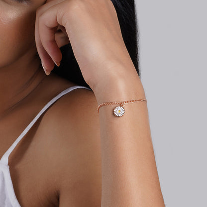 Blooming Rose Gold Bracelet Charm
