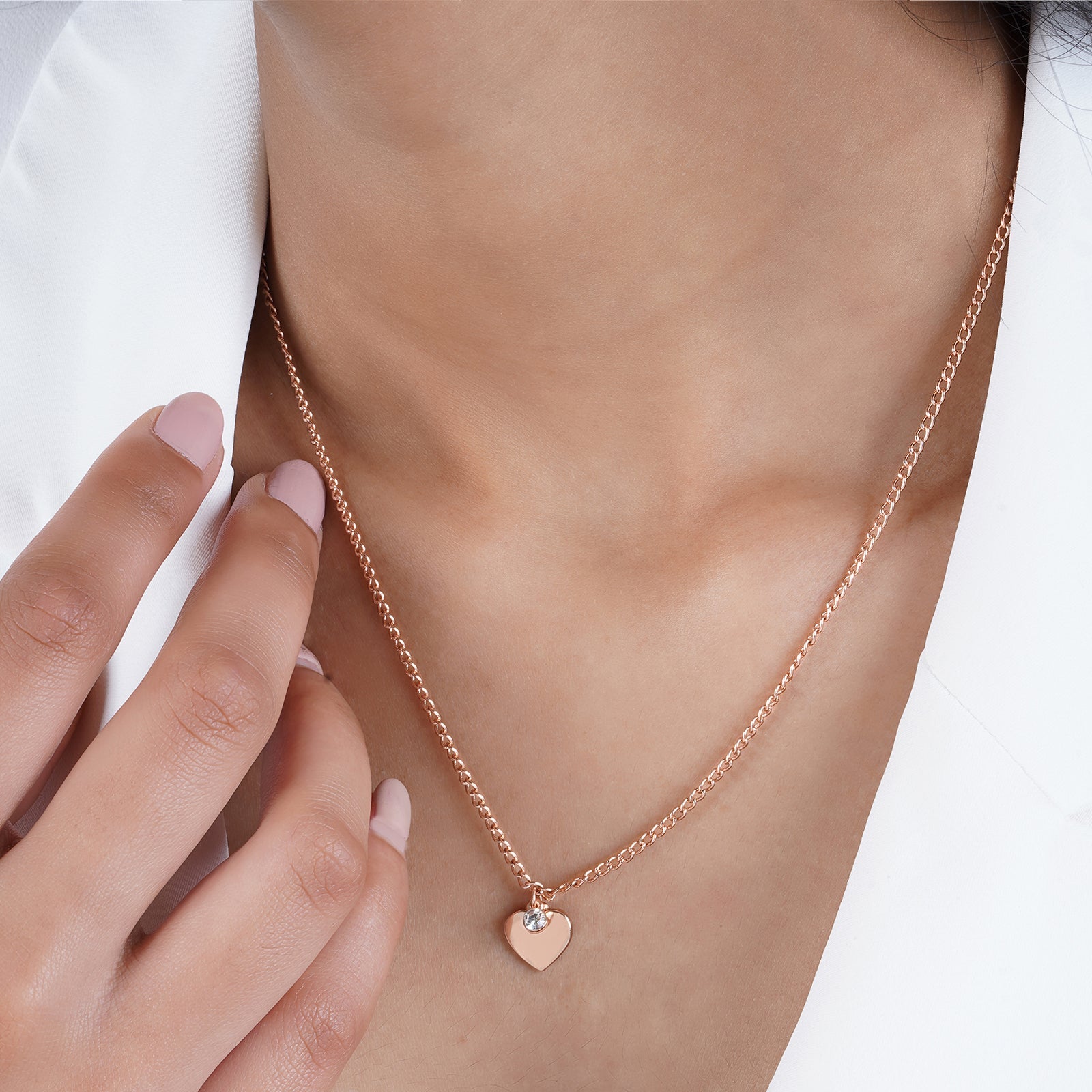 Heart of Rosegold Necklace Charm