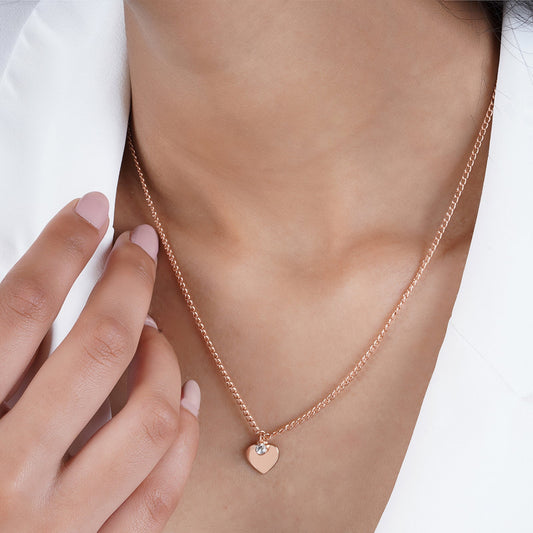 Heart of Rosegold Necklace Charm