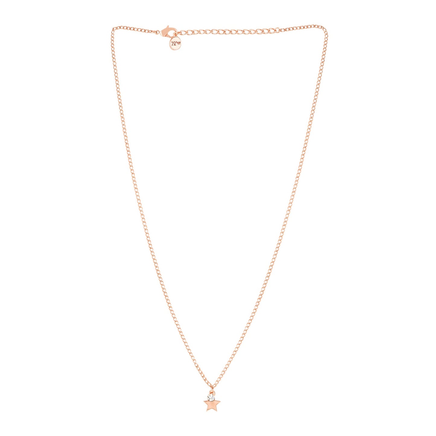 Starry Rhinestone Rosegold Necklace Charm