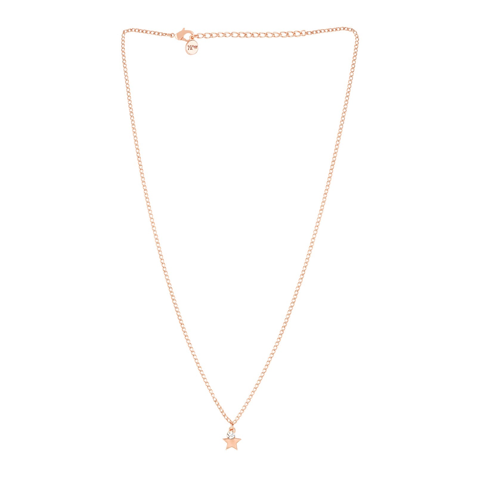 Starry Rhinestone Rosegold Necklace Charm