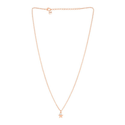 Starry Rhinestone Rosegold Necklace Charm