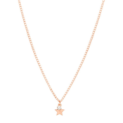 Starry Rhinestone Rosegold Necklace Charm