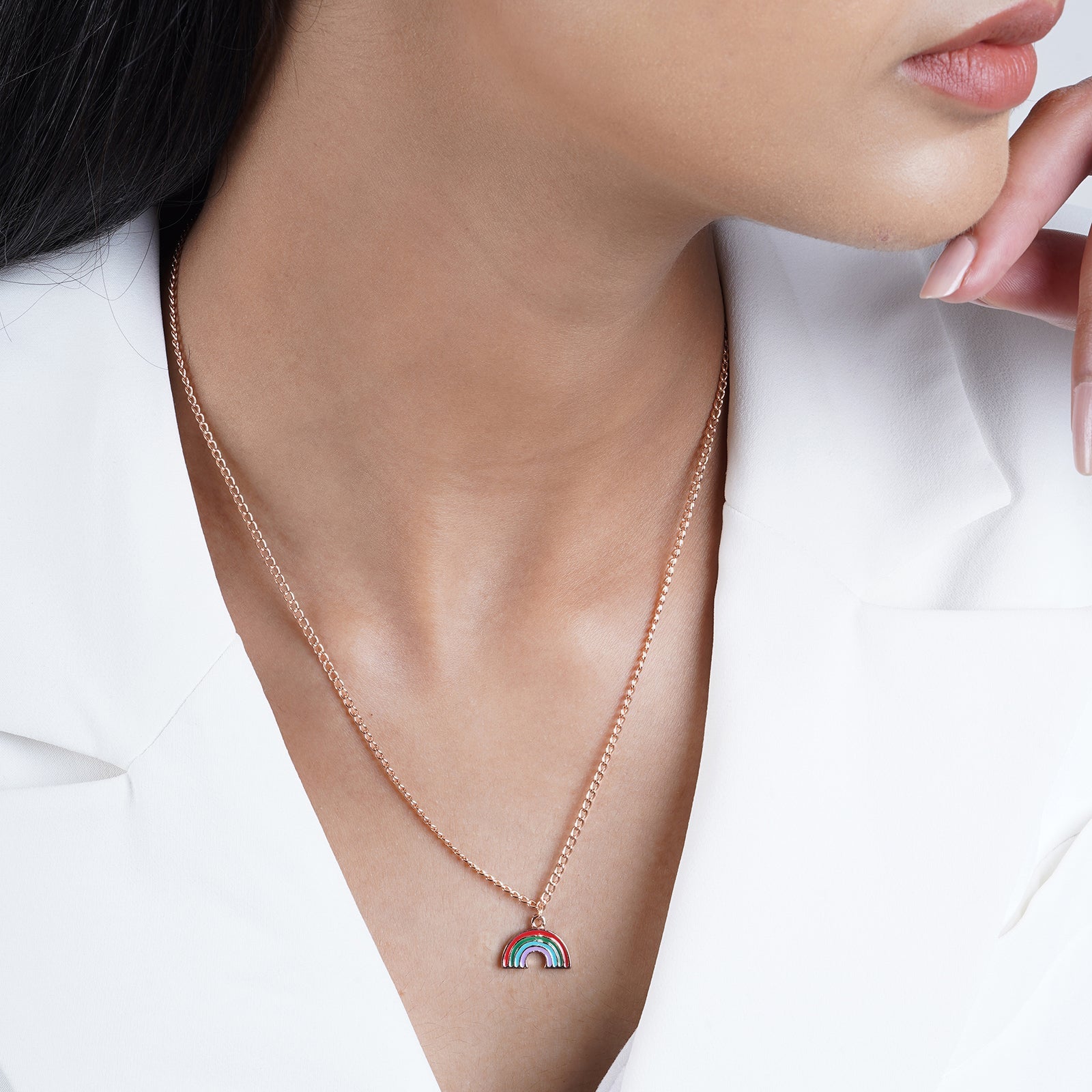 Rainbow Dreams Rosegold Necklace Charm