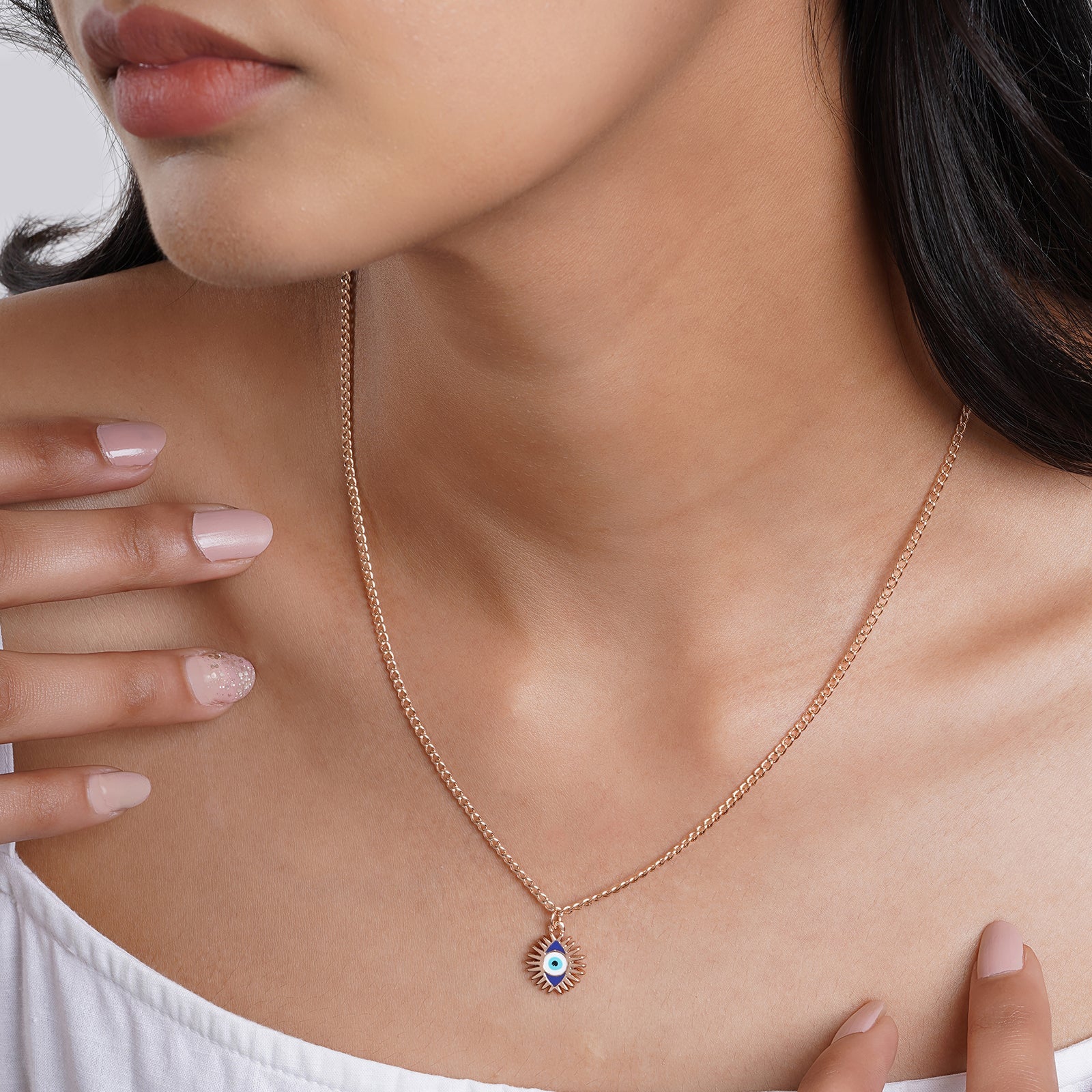 Power Of Eye Rosegold Necklace Charm