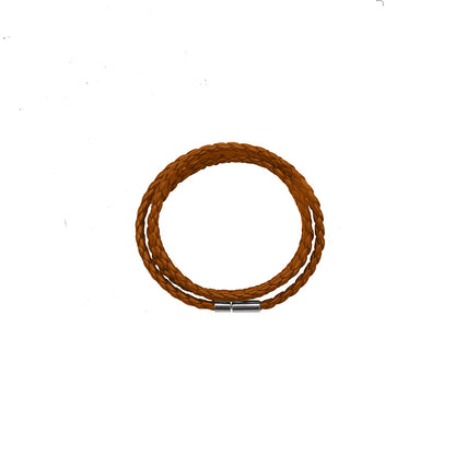 Aaron Braided Wrap Around Tan Men's Bracelet