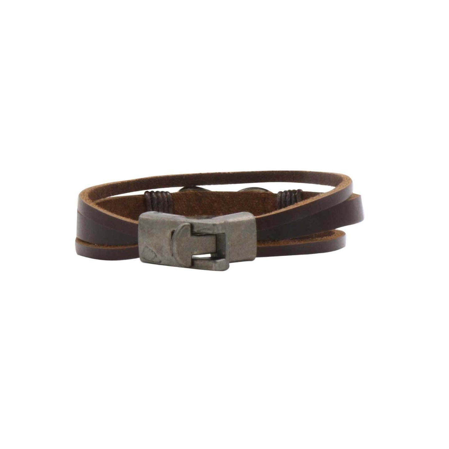 Asher Infinity Multi-Strand Brown Men's Bracelet