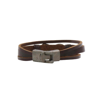 Asher Infinity Multi-Strand Brown Men's Bracelet