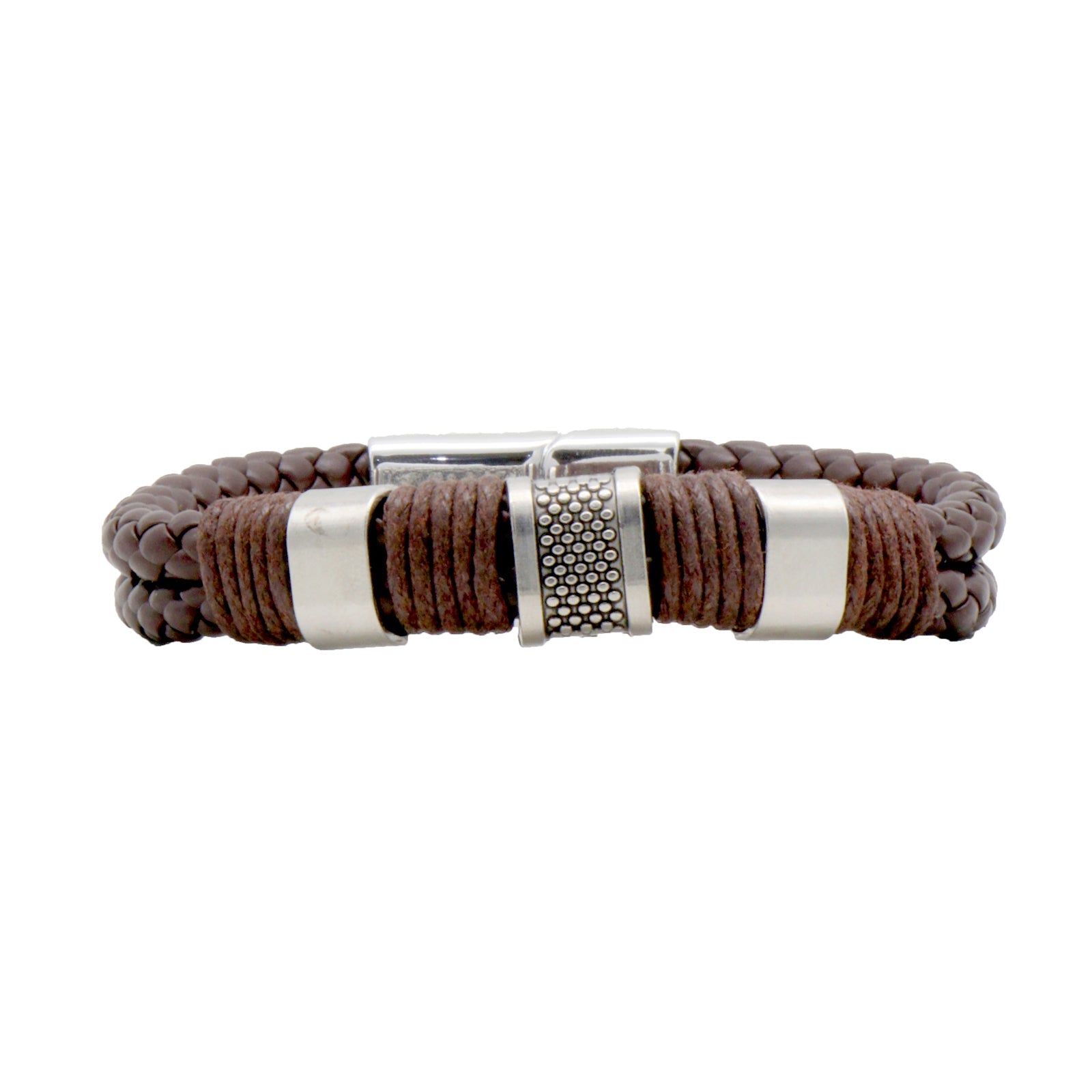Logan Braided Multi-Strand Brown Men's Bracelet