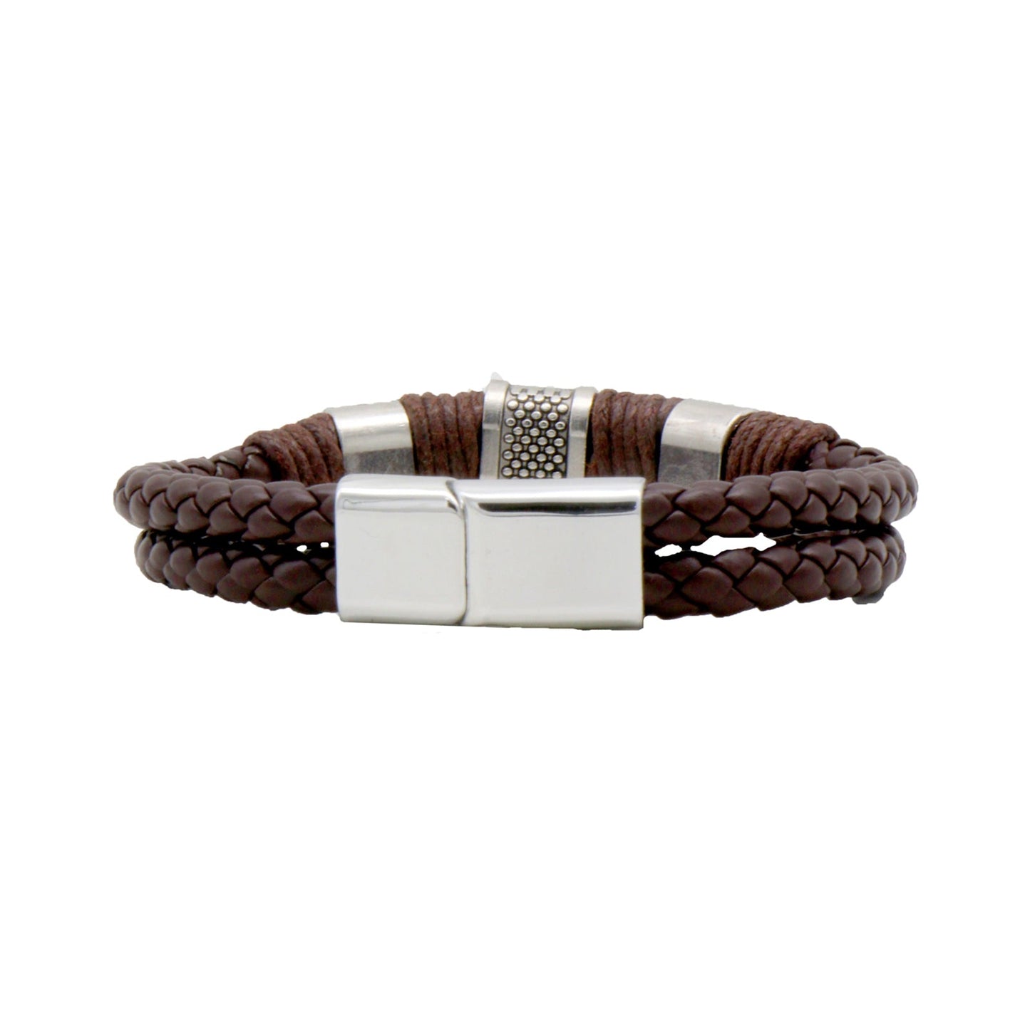 Logan Braided Multi-Strand Brown Men's Bracelet