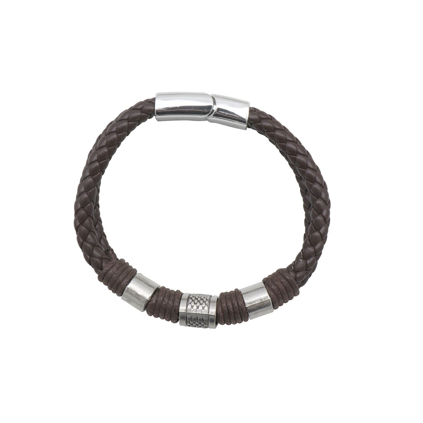 Logan Braided Multi-Strand Brown Men's Bracelet