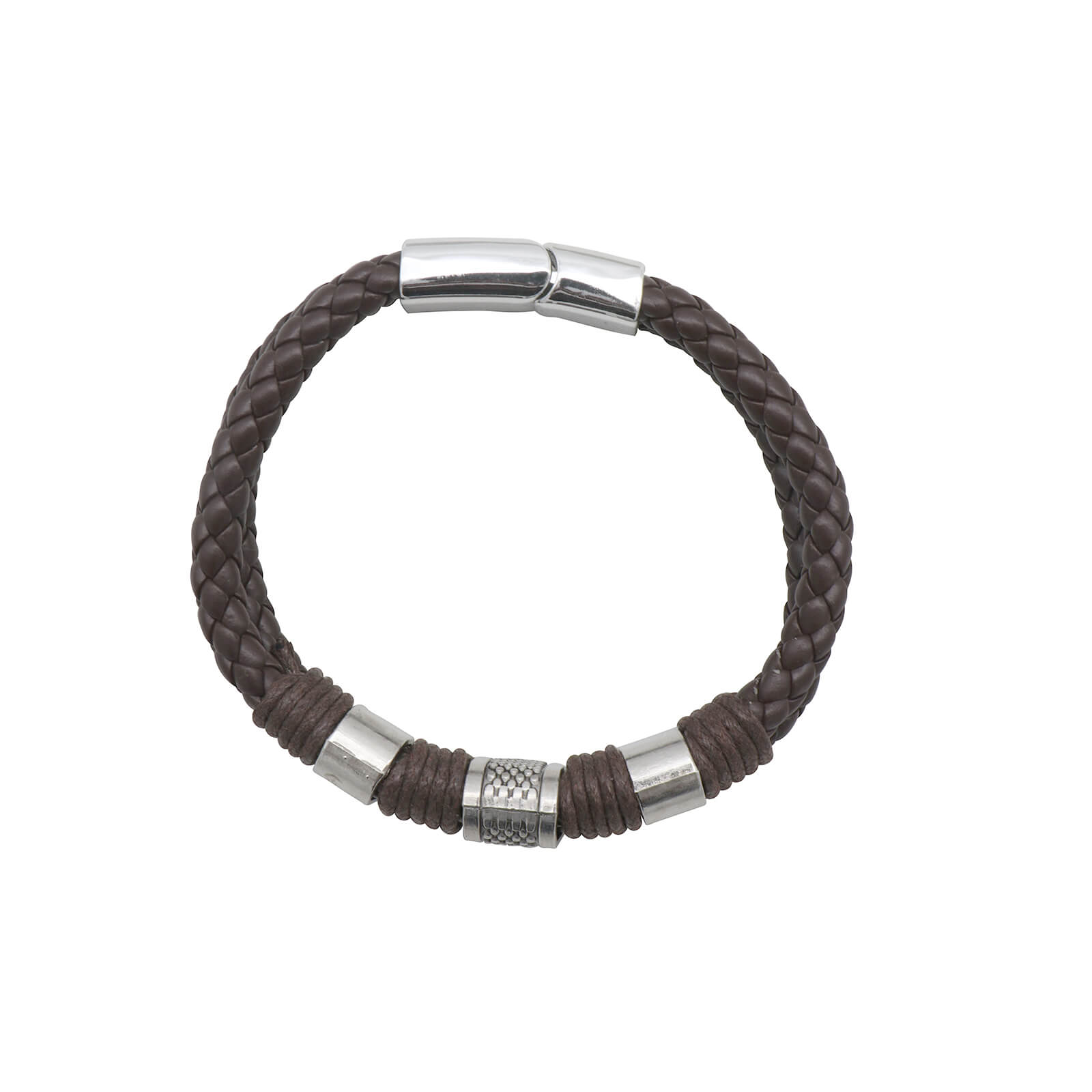 Logan Braided Multi-Strand Brown Men's Bracelet