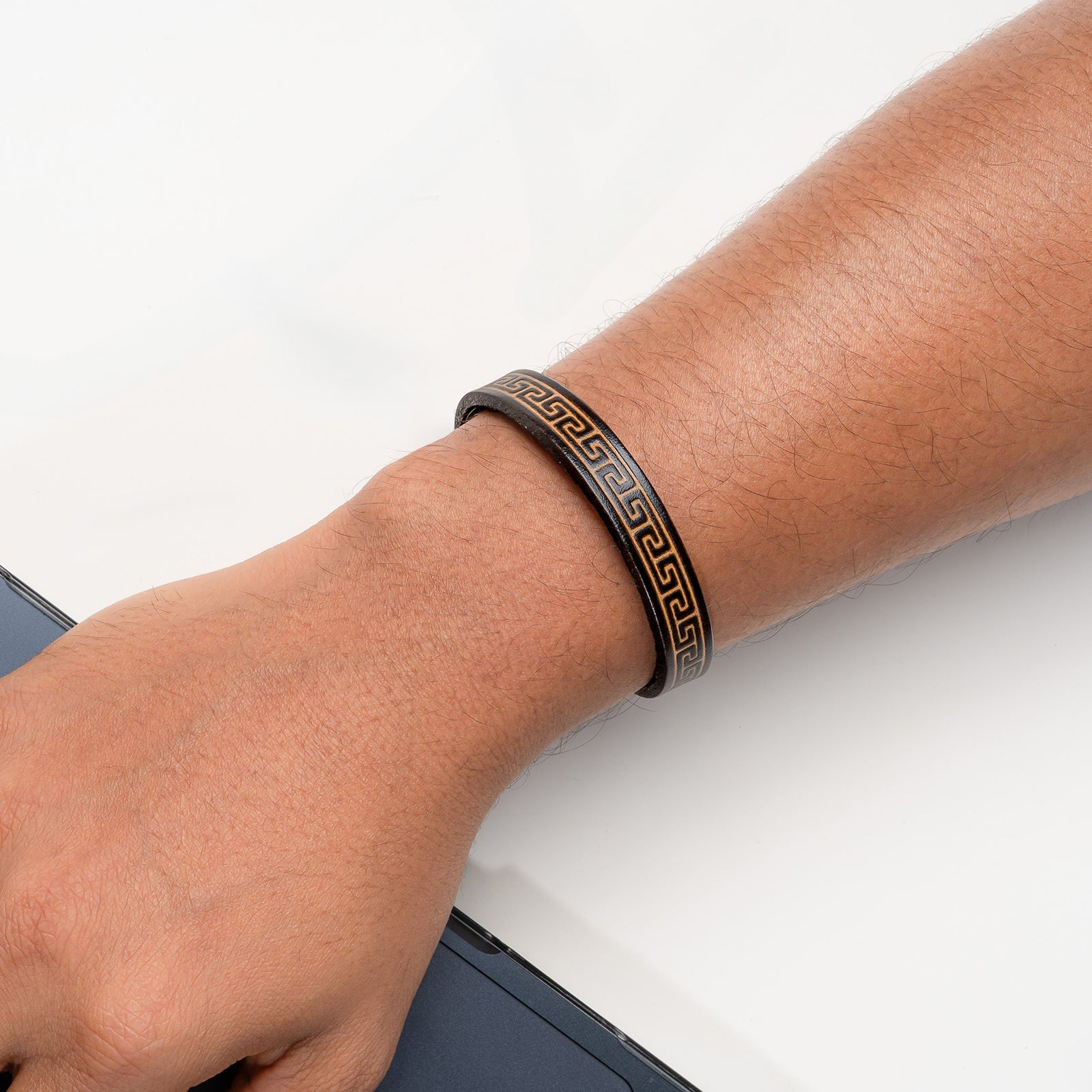 Textured Black Men's Bracelet