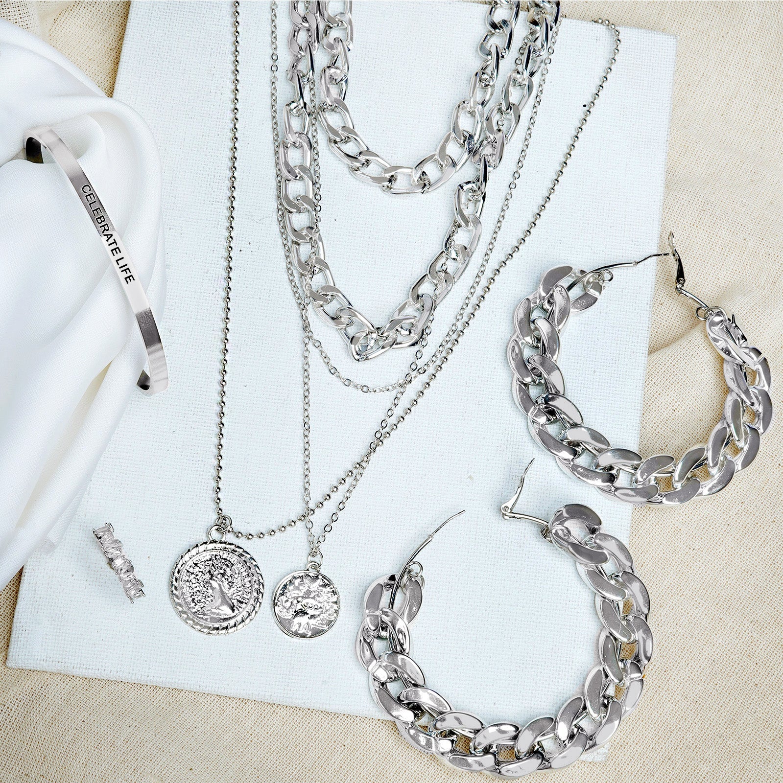 Silver Fiesta Jewelry Set
