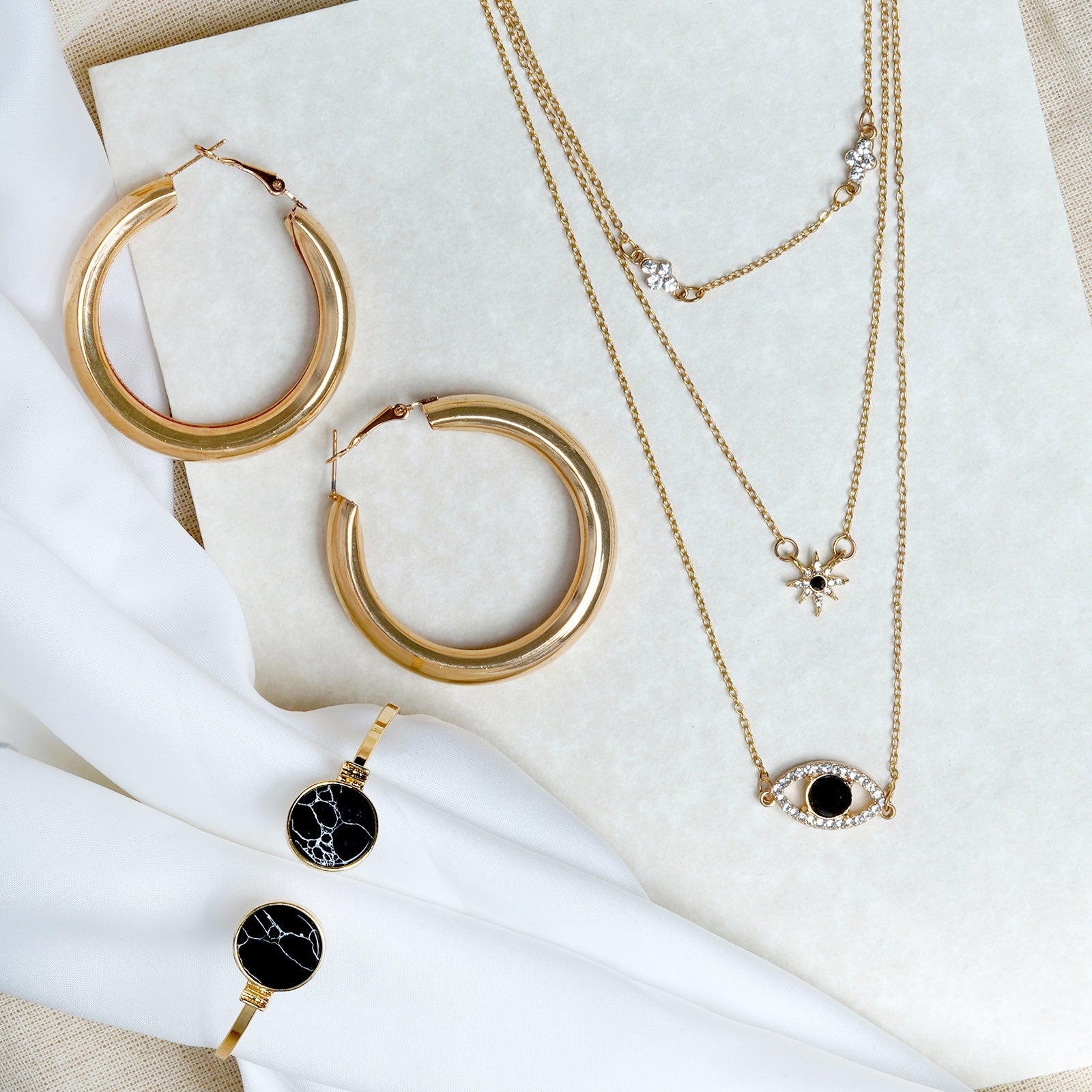 Black Evil Eye Jewelry Set