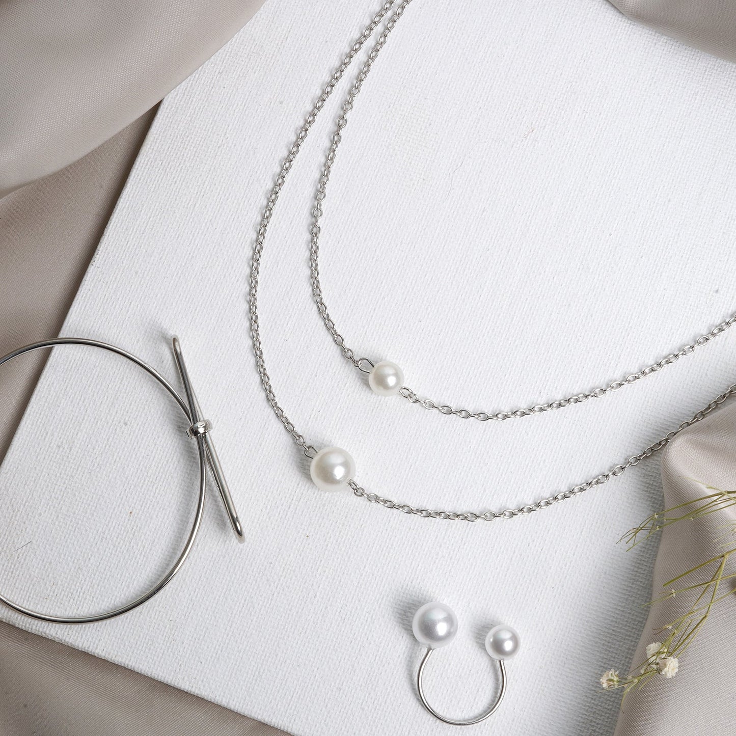 Silver Splice Jewellery Set
